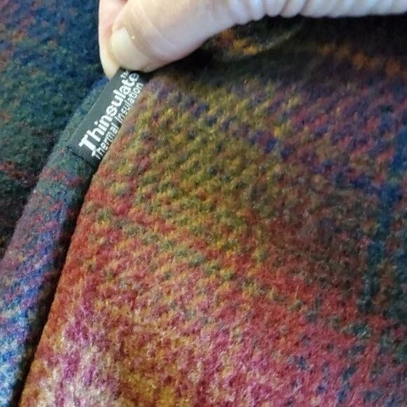 Lands' End Thinsulate Wool Lined Zippered Cinched Sz. L Jacket w Pockets - Picture 9 of 11